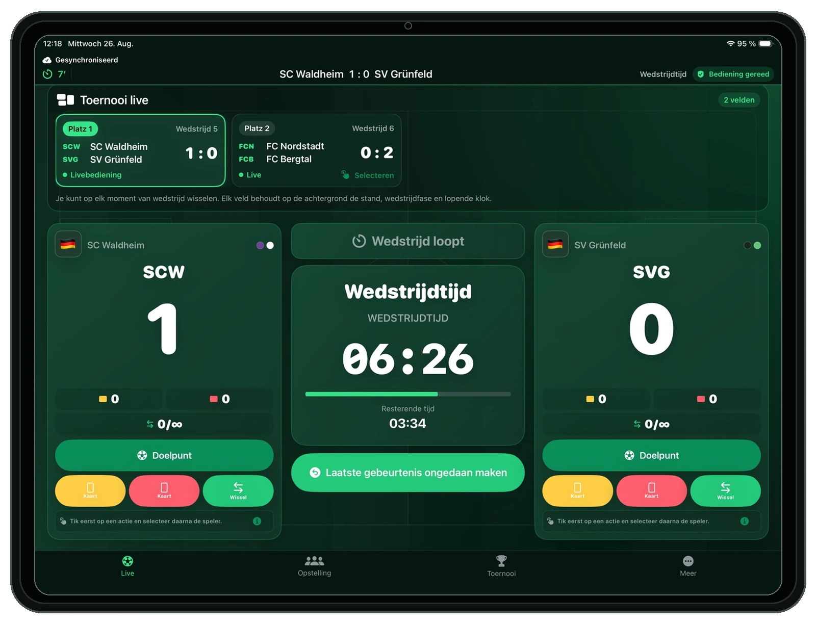 MatchControl op iPad